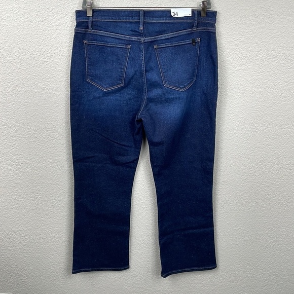 New Joes Jeans 70s Patch Pocket High Rise Bootcut Dark Blue Denim Sz 34 - Picture 8 of 15